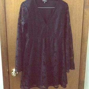Express black lace dress